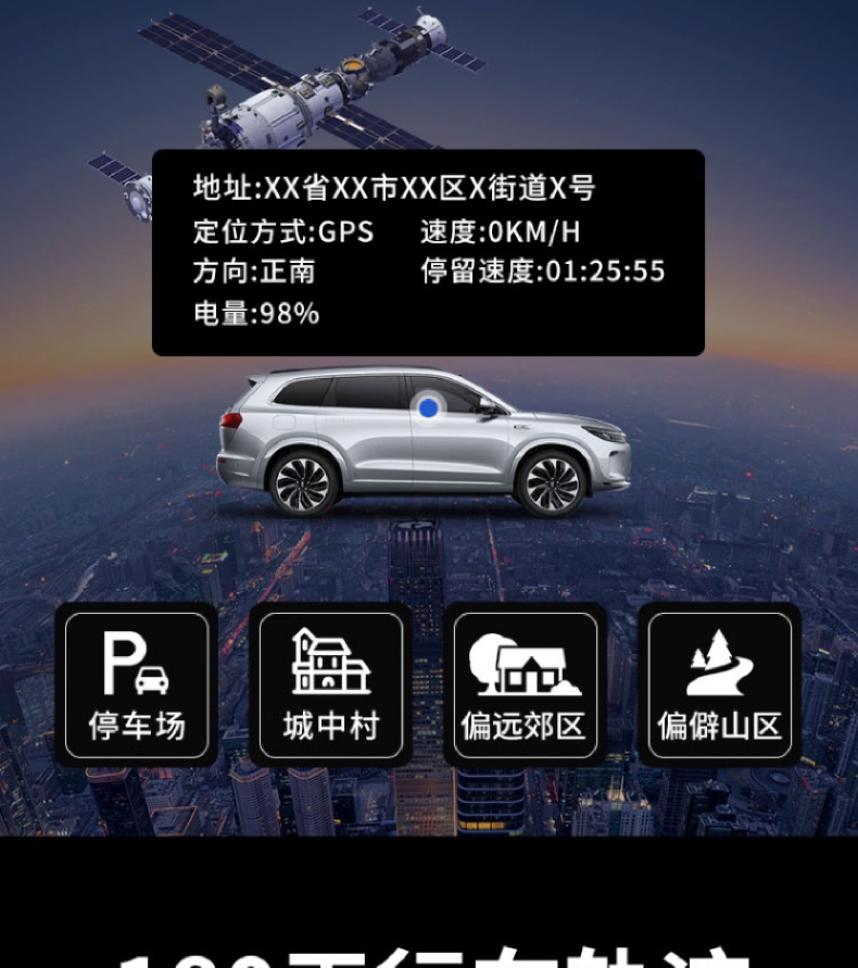 Beidou Gps Locator Vehicle Tracking Device Strong Magnetic Tracking Tracker No Installation Required Car Anti-Theft Wireless Tracking Device J