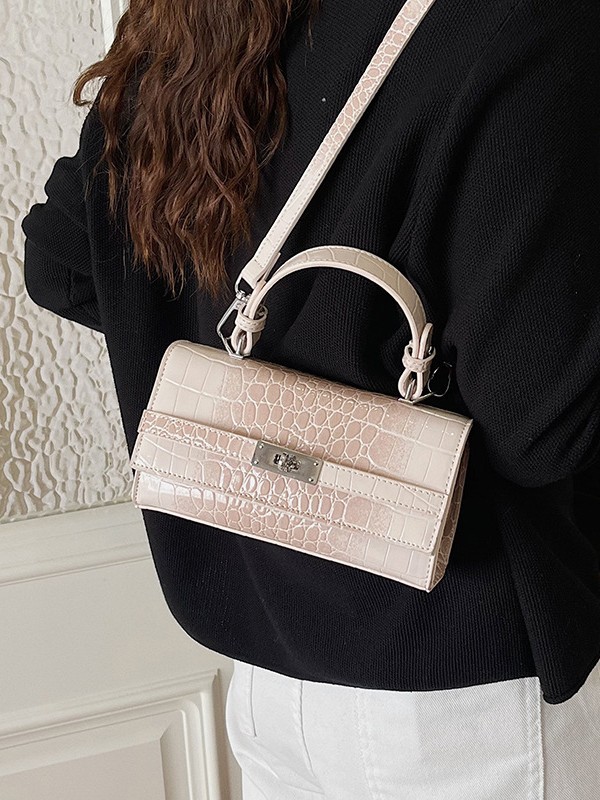 Texturas de alta calidad de moda de cocodrilo Kelly bolso de mano pequeño bolso cuadrado para mujeres nuevas ventas calientes de moda de lujo ligero mochila
