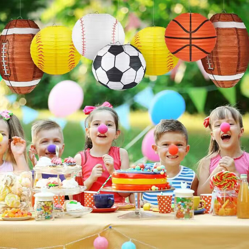 Cross-Border Basketball, Football, Baseball, Volleyball, Rugby, DIY Children's Handmade Folding Paper Lanterns, World Cup Decorations