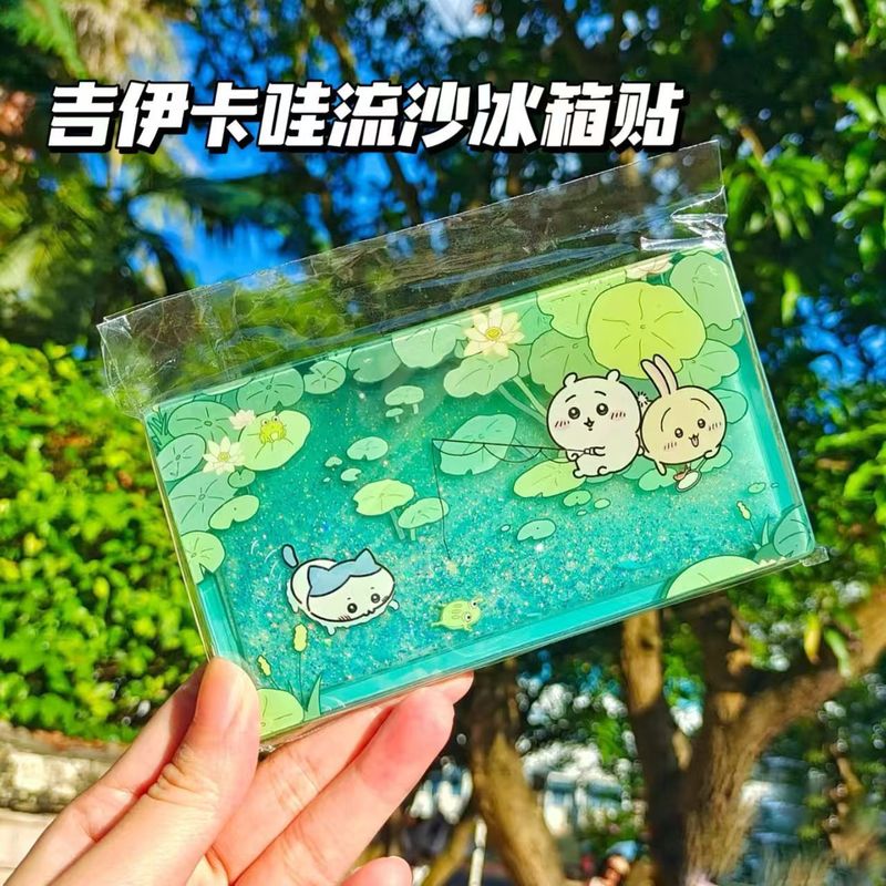 Jiyikawa 春限定 アクリル流砂カード レンガ冷蔵庫マグネット 記念装飾 親友へのギフト|undefined