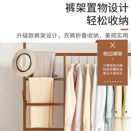 Simple clothes hanger floor-standing coat and hat rack bedroom multi-functional household storage rack mobile hat rack clothes drying rack