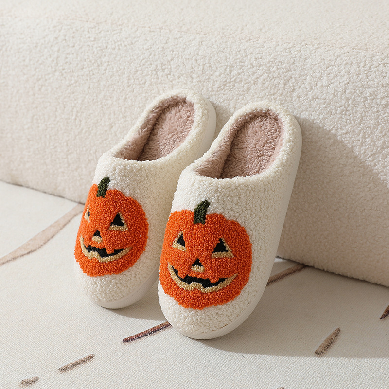 thumbnail image 1 of Zapatillas populares de algodón para mujer, pantuflas de algodón cálidas de felpa para invierno, Navidad y Halloween, para interior y hogar, 1 of 5