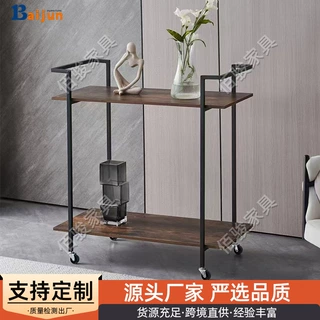 定制极简可移动储物架现代简约家用收纳架带轮设计师款置物架