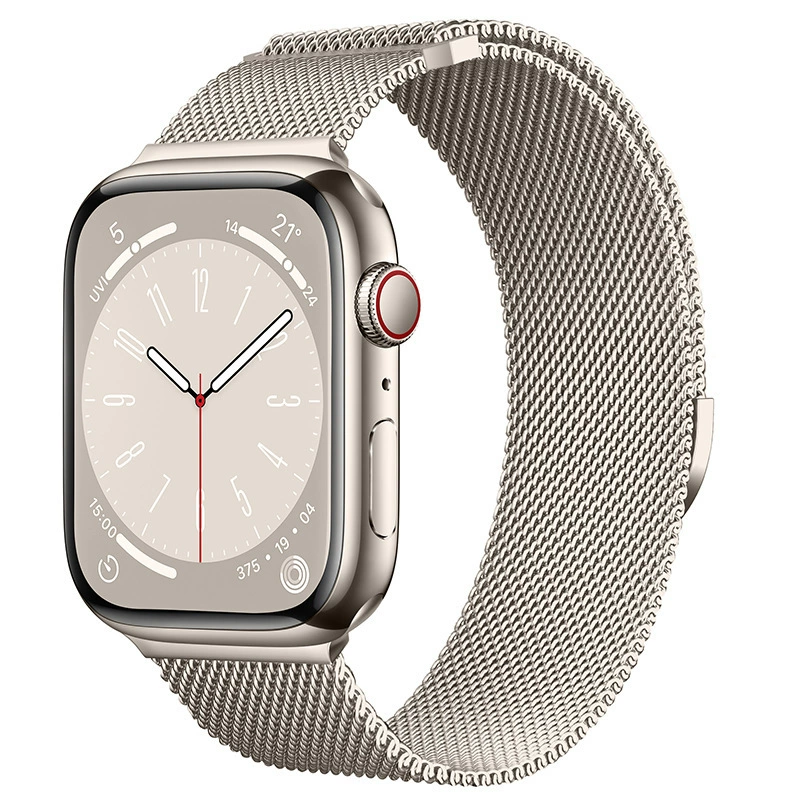 Миланский магнитный зажим с петлей (Apple) совместимый с iWatch, нержавеющая сталь, полукруглая застежка, несколько цветов