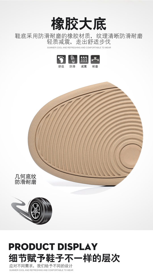 Giày lười nam da bò thoáng khí kiểu mới mùa xuân, đế bệt mũi tròn — PZ8091 kaki, PZ8091 màu đen chi tiết 14