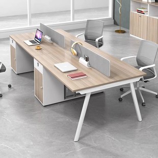 Staff office desk and chair combination 4 4 6-person simple modern office desk screen station computer desk card holder