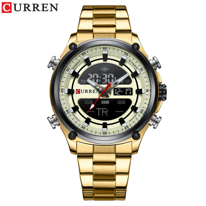 Curren/�����8404��ʿ�����ֱ��˶�����˫��ʾʱ�м�ʱʯӢ���