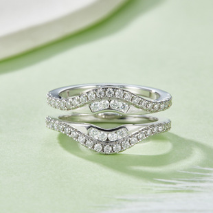 R220324014��S925�y�18K�׽�Īɣ�Ů����ʯ0.58CT