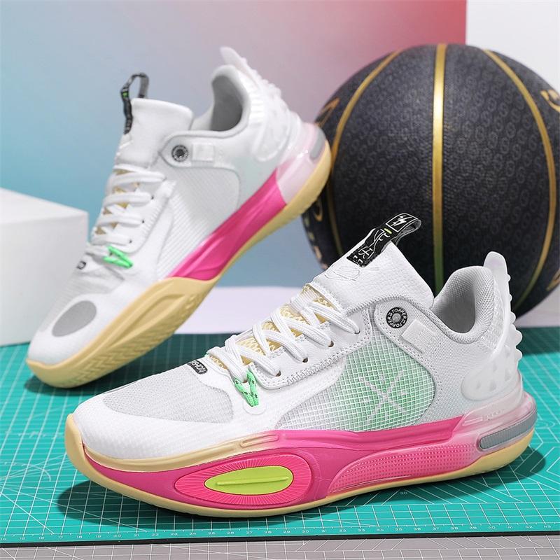 Low-top combat basketball shoes men's and women's mesh breathable non-slip wear-resistant shock-absorbing lightweight soft bottom student sneaker combat boots Low-top combat basketball shoes men's and women's mesh breathable non-slip wear-resistant shock-absorbing lightweight soft bottom student sneaker combat boots