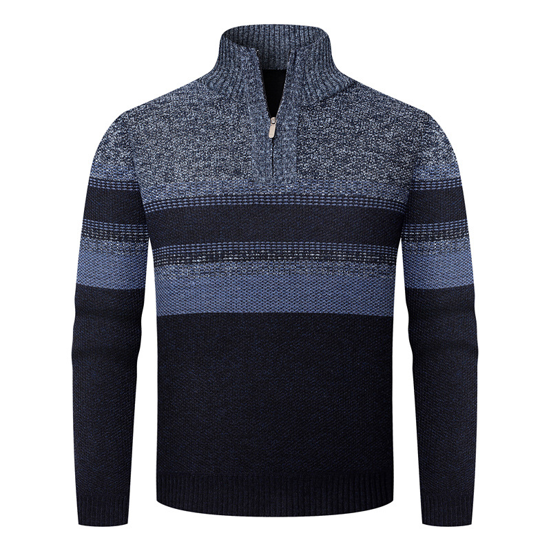 Comercio exterior ropa de hombre encapuchada de invierno más vello engrosado suéter de manga larga cuadrilátero juvenil coreano cardigán de hombre camisa de punto