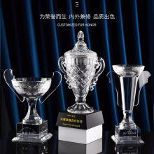 大号冠军水晶奖杯定 制优秀员工公司比赛运动高尔夫比赛颁奖