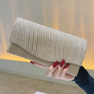 New Japanese and Korean Fashion Chain Bag, Everyday Casual Shoulder Crossbody Bag, Versatile Textured Envelope Bag, Women's Small Wallet