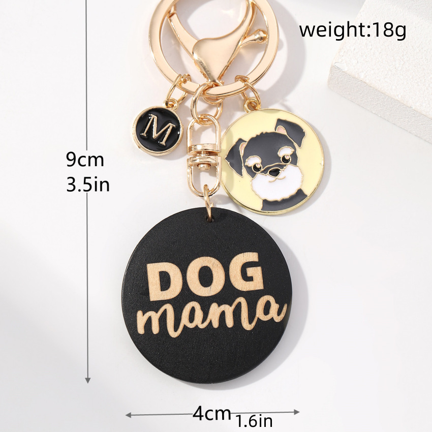 Lindo Letra Perro Madera Unisexo Llaveros display picture 1