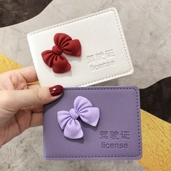 Cute driver's license leather case for women Internet celebrity creative car driver's license protective cover two-in-one motor vehicle license