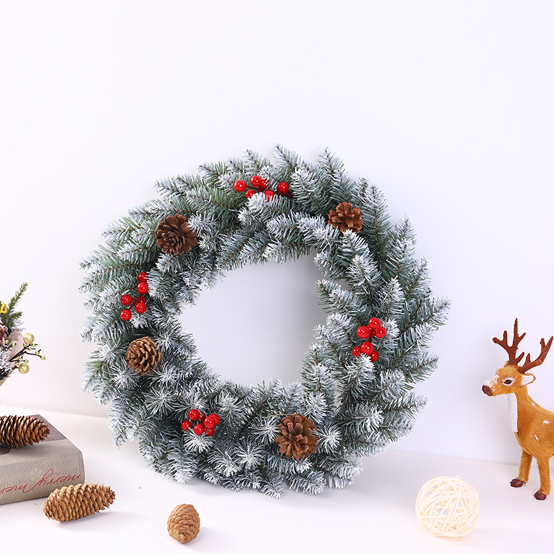 Decoración de Navidad Garland ratán decoración de Navidad escena diseño de la ventana anillo de ratán puerta colgando suministros de decoración de ratán