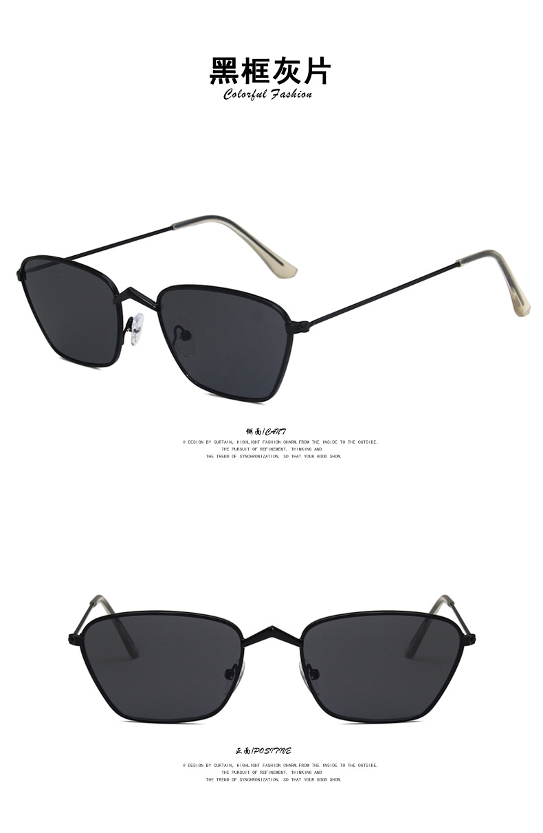 retro small frame metal irregular sunglassespicture4