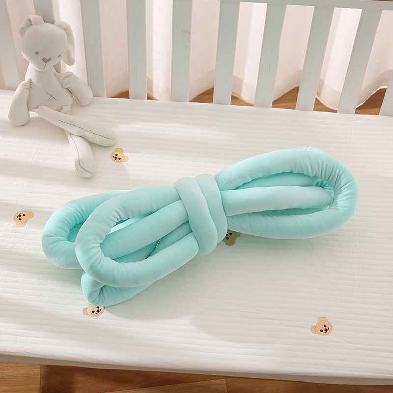 Cama de bebé ins cama de torsión perimeter tira de protección trenzada bebé cama de empalme para niños protector de tela trenzada para recién nacidos