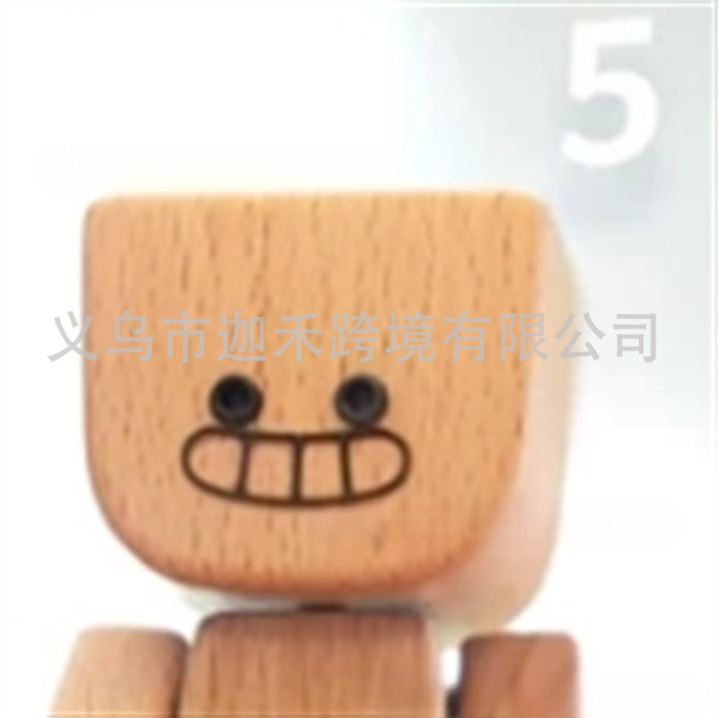 跨境新款Shaking Feet Wooden Doll木头人汽车装饰摆件|undefined