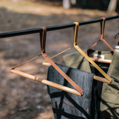Simple outdoor beech clothes hanger camping ultra-light beech towel rack creative household log clothes hanger wholesale