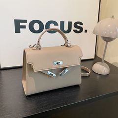 2024新款夏季高級手提凱莉包百搭潮流單肩斜挎女包簡約通勤小方包