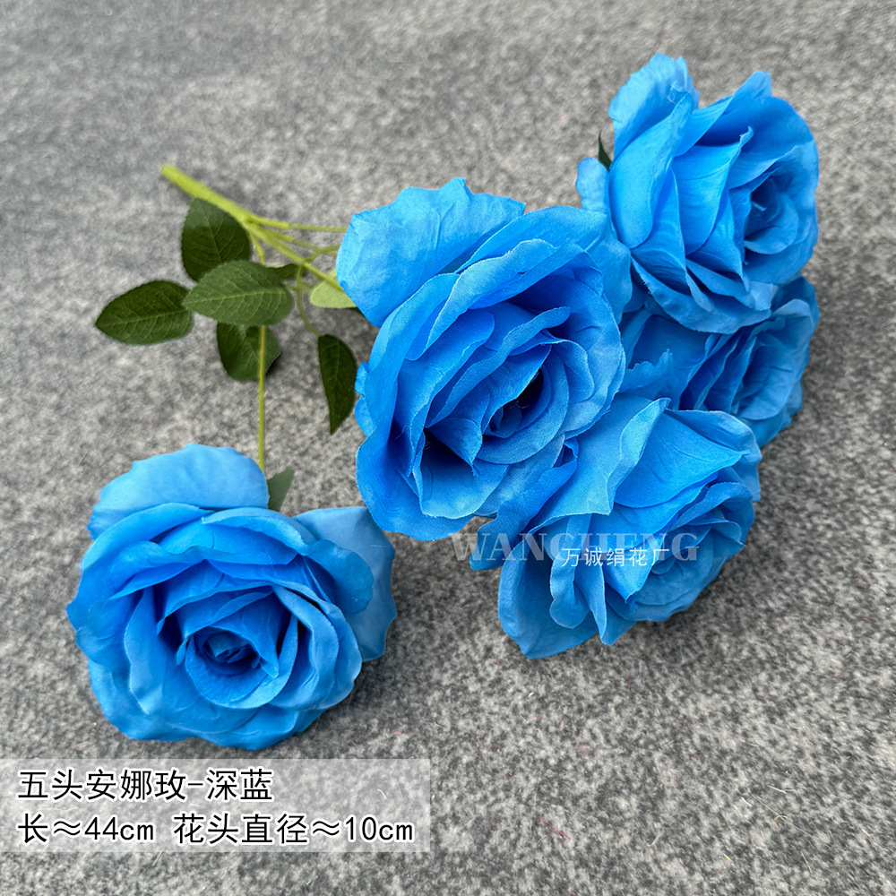Haze azul decoración de la boda flor de seda flor Hotel fotografía flor de la pared arreglo floral Yingbin distrito Camino de plomo flor artificial