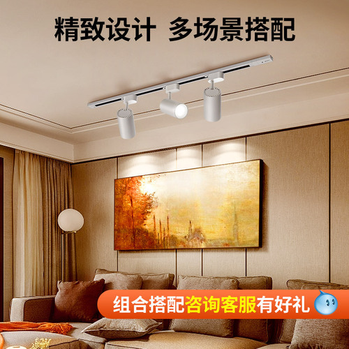 Bull rail spotlight track light shop lighting super bright rail slide home high color clothing store spotlight