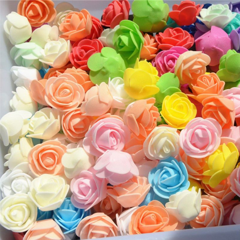 Factory direct 3CM simulation foam rose flower handmade material DIY decorative wreath fake flower head wholesale Factory direct 3CM simulation foam rose flower handmade material DIY decorative wreath fake flower head wholesale