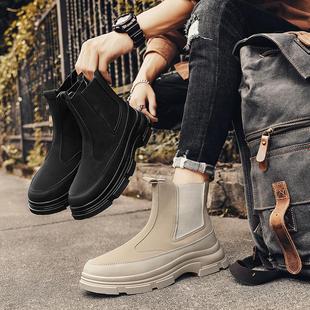 Live delivery cross-border 2023 autumn and winter new men's shoes boots Martin boots high-top shoes slip-on fashion Chelsea leather boots