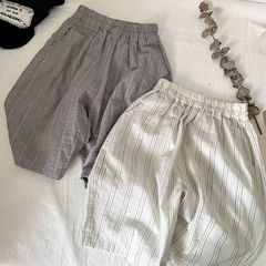 男の子と女の子向けの韓国風子供用クロップドパンツ、多用途カジュアルで軽い、子供用の新しい夏の綿パンツ、トレンディな男の子用