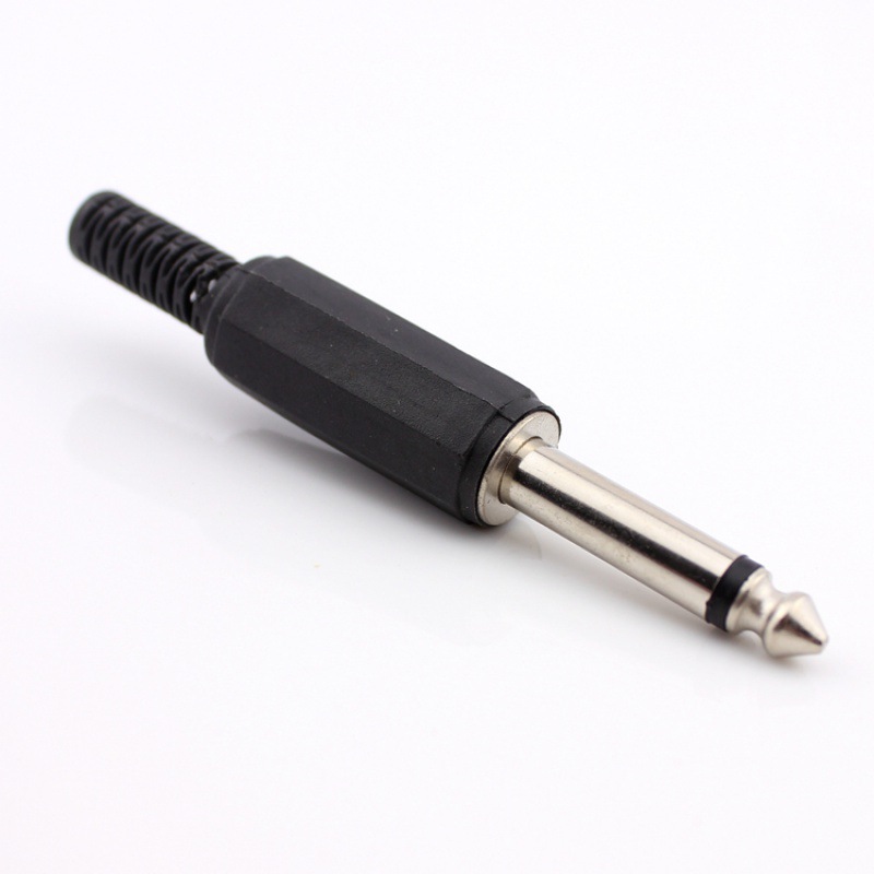 공장 공급 6.35MM 모노 6.5 모노 플러그 6.5MM 플라스틱 플러그 오디오 플러그