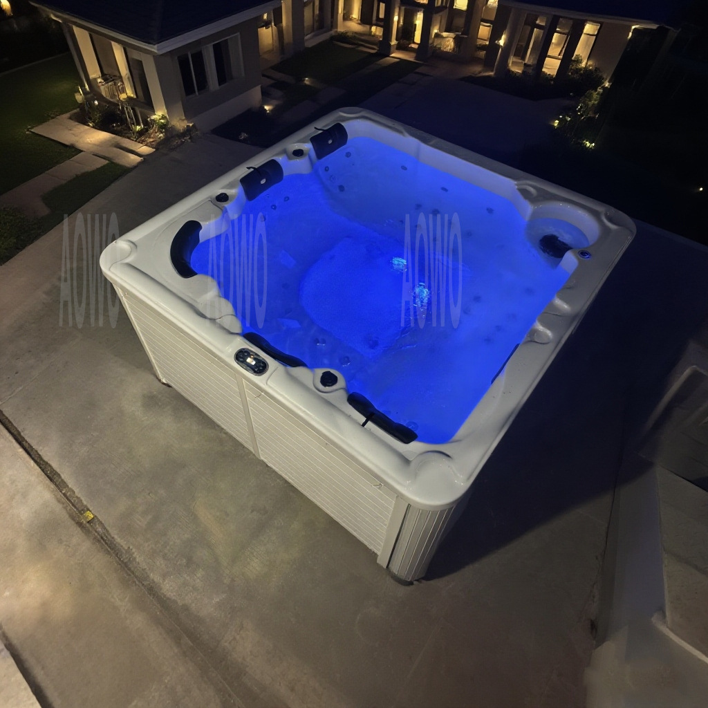 Villa al aire libre Jardín bañera acrílica 5 personas piscina sistema de filtración de sal jacuzzi piscina inteligente termostática