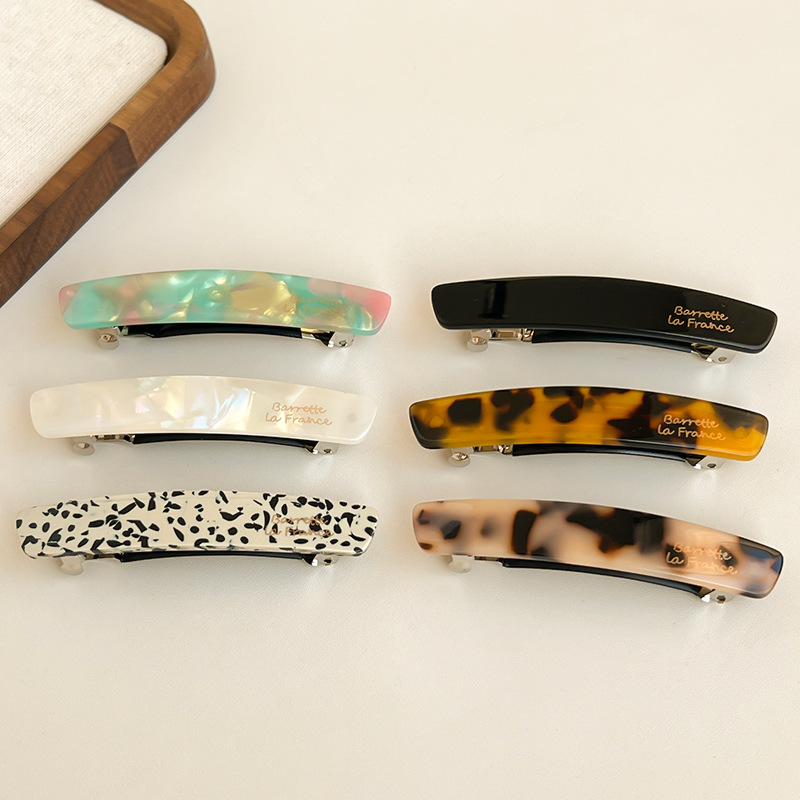 Small Acetate Hair Spring Clip For Women Ponytail Accessory_voghion.com