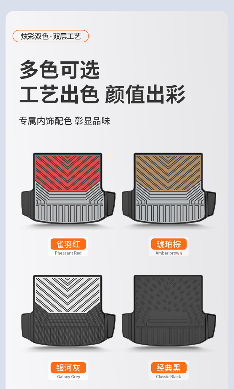 Suitable for the 2026 New Model Zhijie R7/S7, Special Colorful Tpe Car Trunk Mat, Tail Box Mat for Vehicle Use