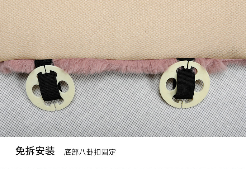 Light luxury car seat cushion winter plush car single piece rear seat cushion winter warm wool cushion universal seat cushion