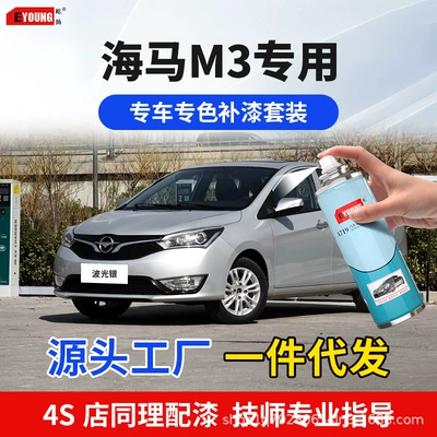 Haima M3 Shimmering Silver Touch-Up Paint Pen, Space Gray Car Paint Scratch Repair, Snow Mountain White, Rust-Proof Special Spray Paint