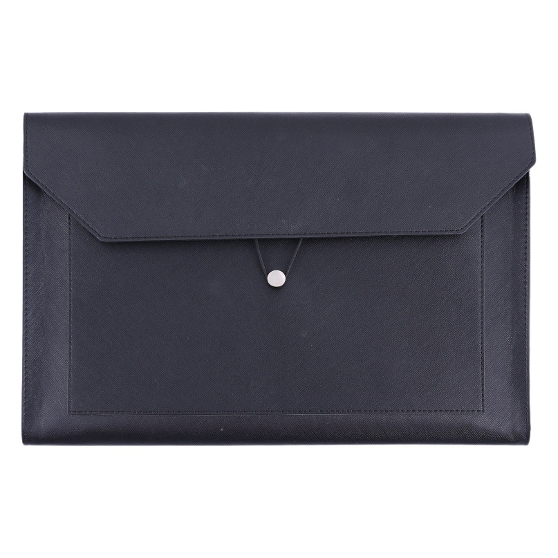 A4 de cuero de imitación bolsa de archivo de negocios de gran capacidad de almacenamiento material de archivo maletín empresa logo bolsa de archivo personalización