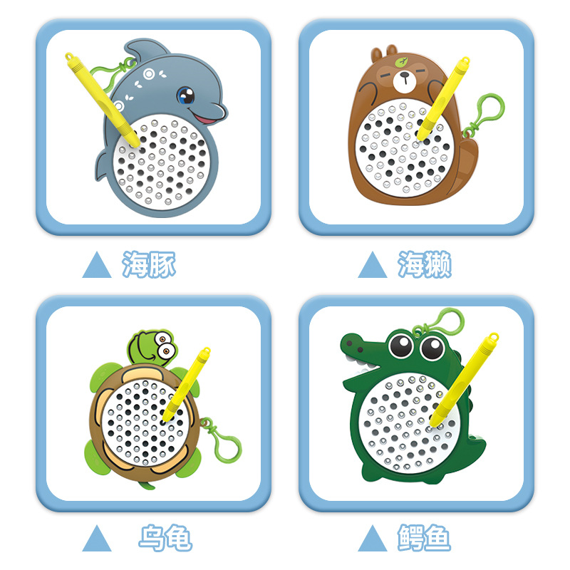 Animales pequeños creativos, frutas, bolas de acero magnéticas, tablero de dibujo, llavero, colgante para estudiantes, juguetes divertidos y prácticos, regalos al por mayor