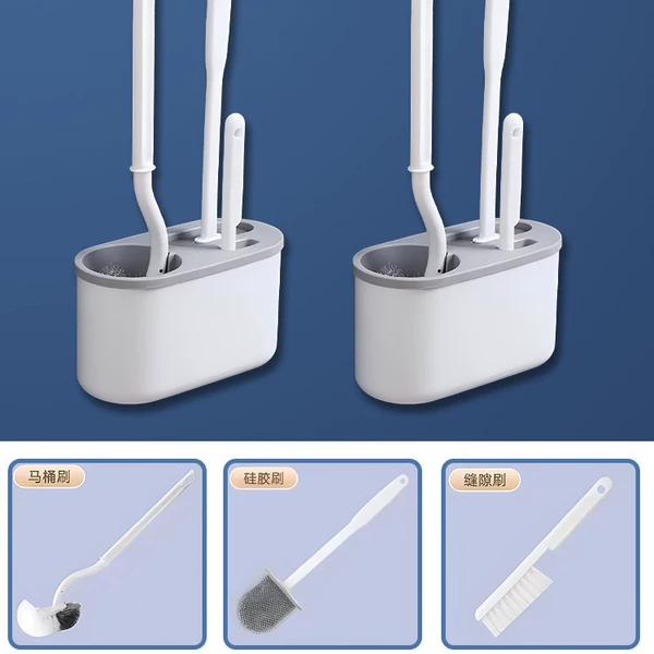 Gray + Gray [Toilet brush + silicone brush + gap brush]