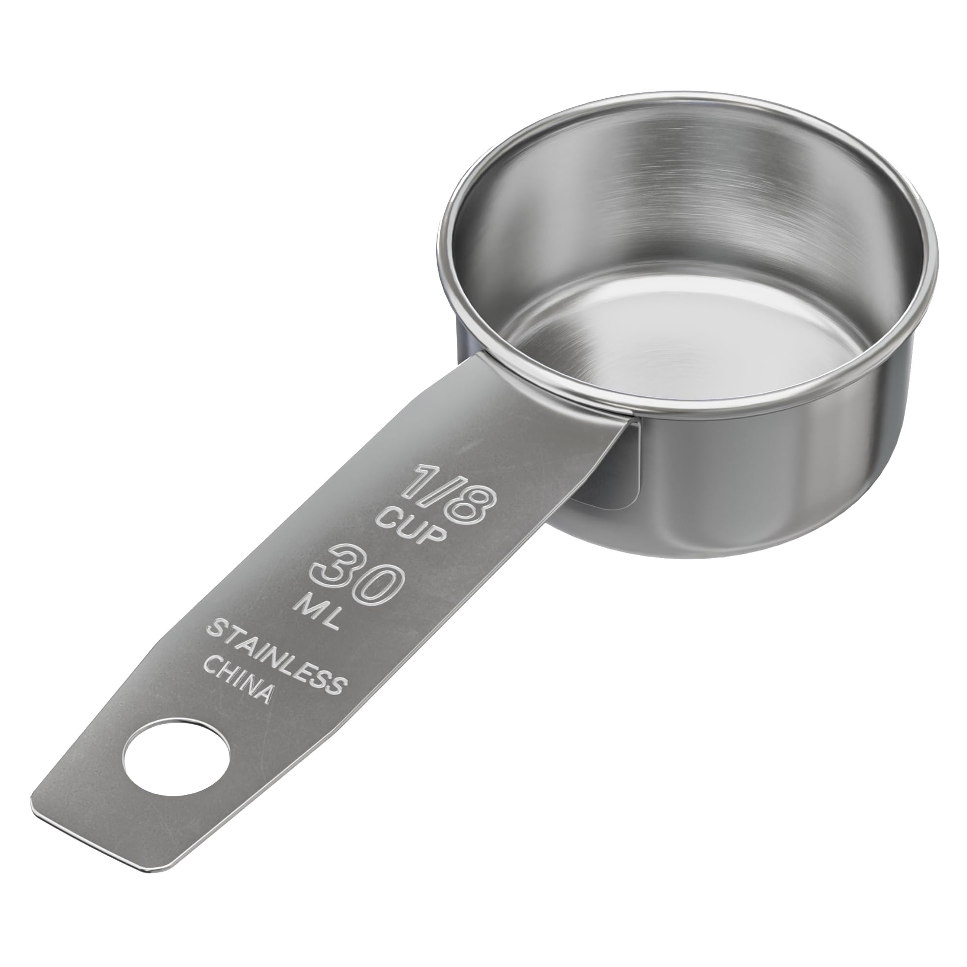 Cross-Border 30ml Stainless Steel Measuring Cup and Spoon Set, Coffee Hotel Baking Kitchen Gadgets, Five-Piece Measuring Cup Set
