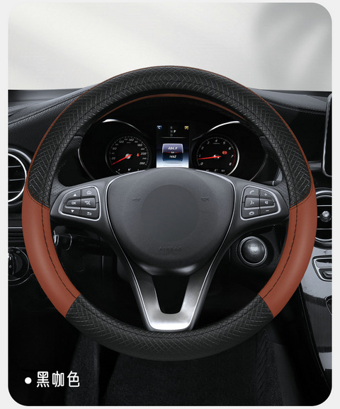 Car steering wheel cover summer ultra-thin breathable perforated non-slip sweat-absorbent steering wheel cover handle cover for all seasons