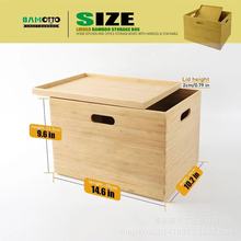 手提式简约木制收纳盒家用天地盖式木质储物盒长方形实木整理盒
