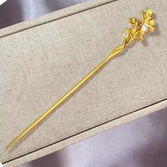 イチョウの葉のかんざしベトナムのシャキンの復古のかんざしの漢服のチャイナドレスの古風の頭飾りのアクセサリーの卸売り