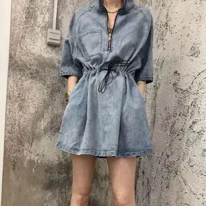 2021年夏季新款牛仔连体短裤女高腰显瘦韩版宽松阔腿套装连体衣裤