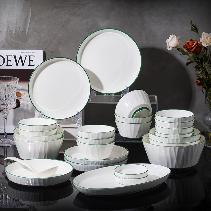 尚行知是 碗碟套装陶瓷餐具北欧风家用盘子创意小清新碗筷套装