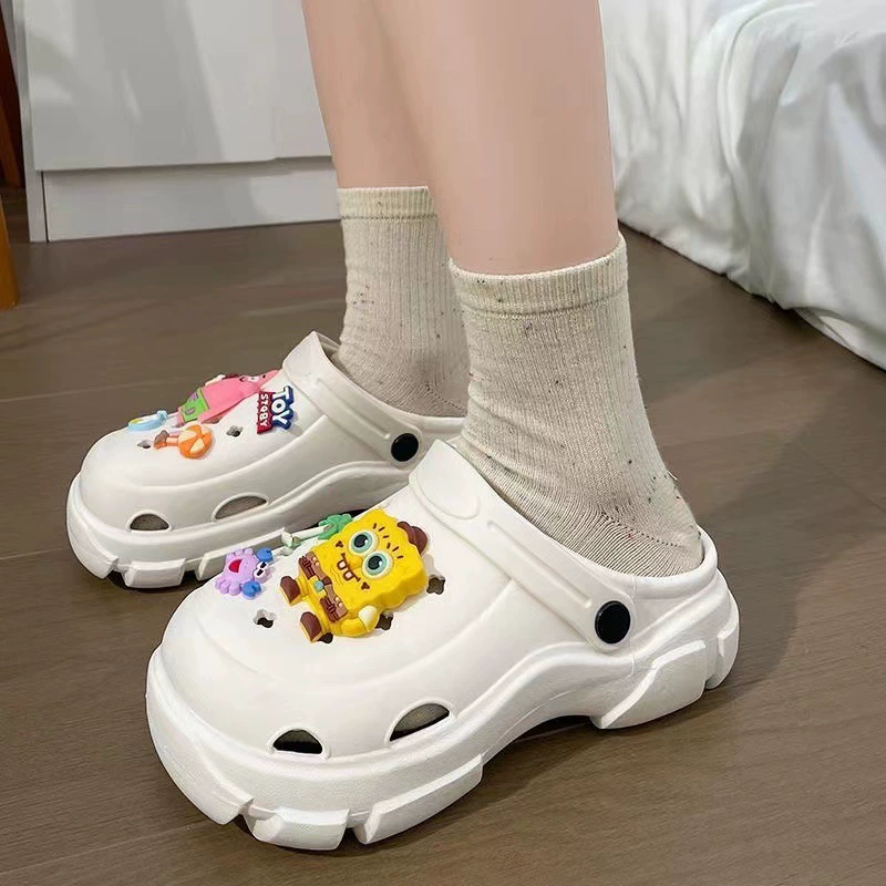 Высококачественная летняя сетчатая обувь, высокие противоскользящие пляжные сандалии платформа, интернет-знаменитость