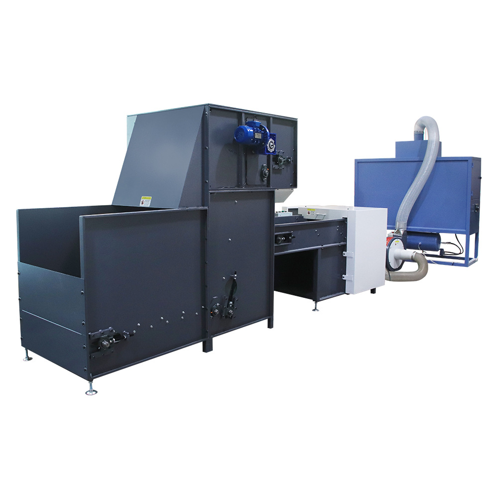 深圳厂家纤维棉自动送料机开松机双口玩具填充机玩具枕头生产线