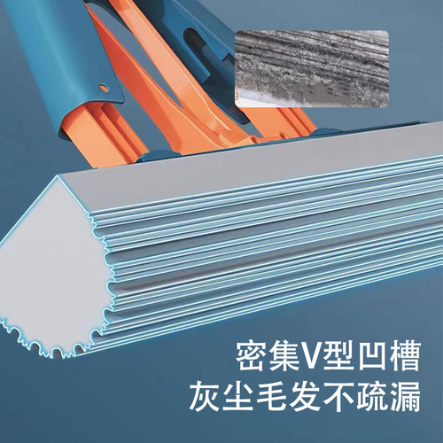 Sponge mop, lazy person's strong water absorption, household large, hand-washable, clean mop, half-folded collodion mop mop