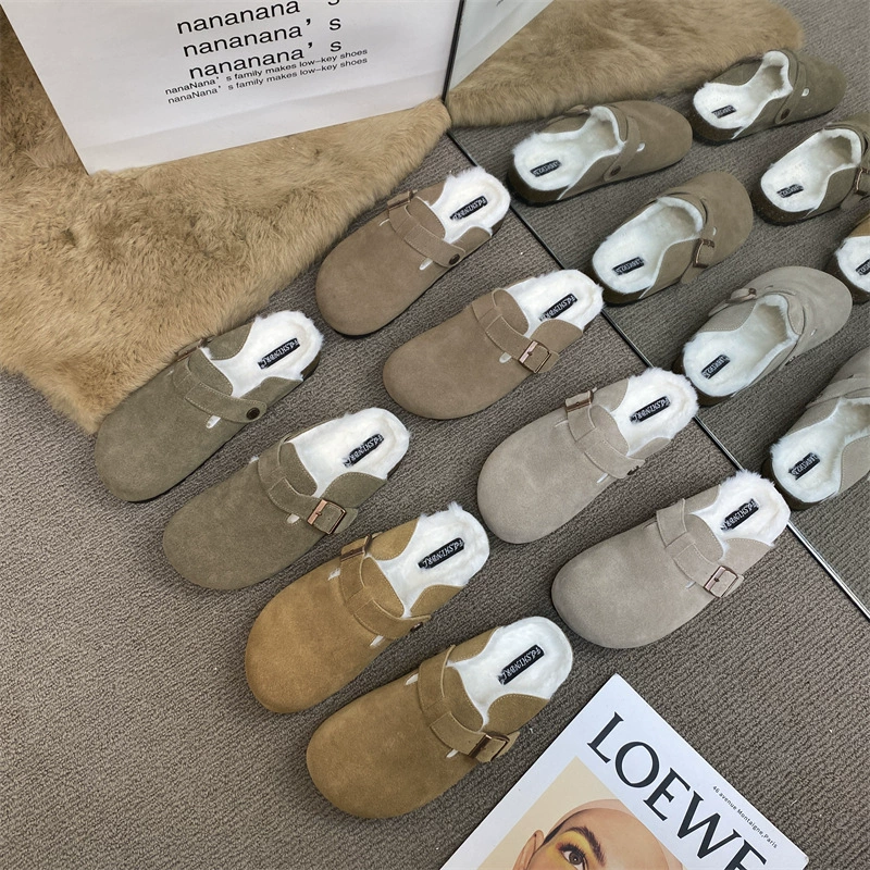 Nana Nana Home Birkens шерстяная обувь женская осень-зима 2024 новый толстое дно плюс бархат