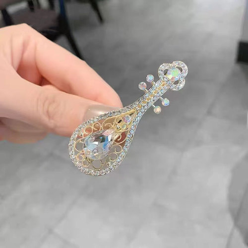 Chinese style retro hairpin for women, small bangs clip, duckbill clip for broken hair, Pipa girl side clip, Internet celebrity top clip