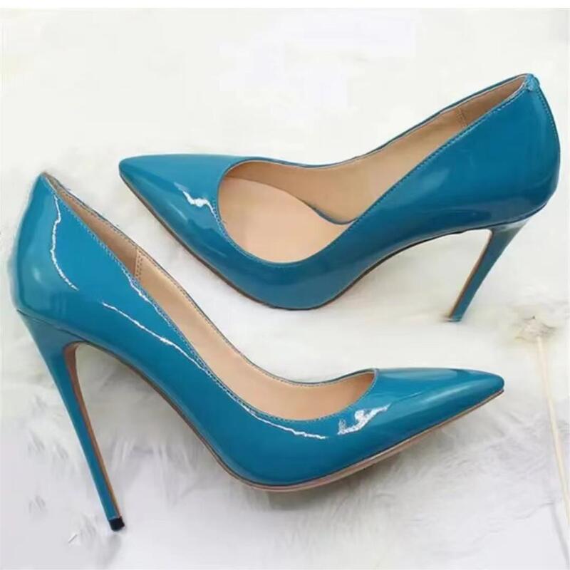 Chengdu 2025 Spring and Summer Fashion New Style Simple and Versatile Pure Color Women's Shoes Patent Leather Shallow Mouth Pointed Toe Set with Stiletto Heels